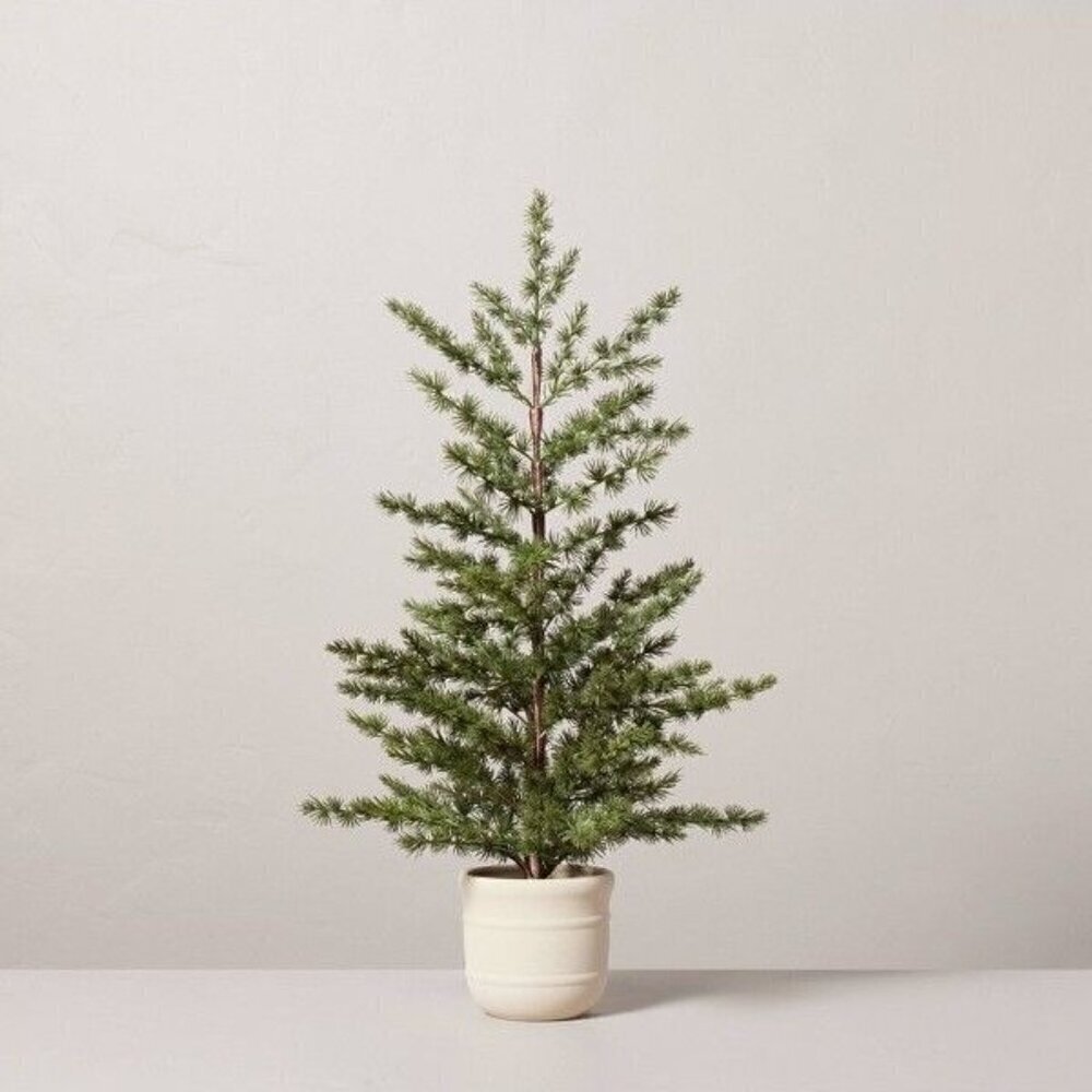 30" Faux Spruce Christmas Tree Ceramic Pot -‎ Hearth & Hand Magnolia Target 2023